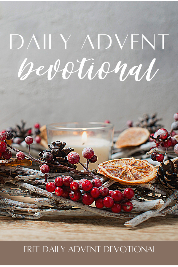 Nature inspired Advent wreath to celebrate advent with a free advent devotional for women.