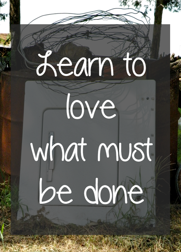 Learn to love what must be done