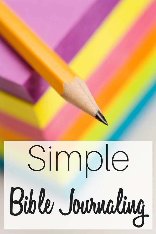 Using colored post-it notes and pencils for simple Bible journaling