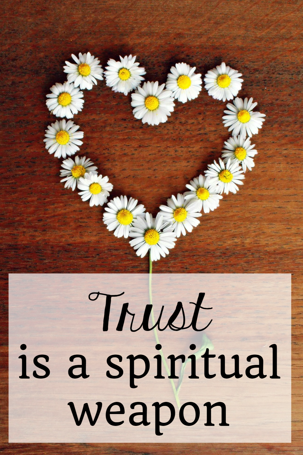 The Daybook at The Littlest Way: Trust is a Spiritual Weapon