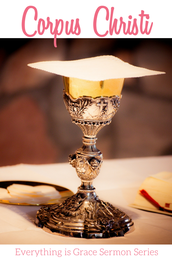 An image of a Catholic Chalice in talking about the fruits of Holy Communion for an Everything is Grace Sermon Series.